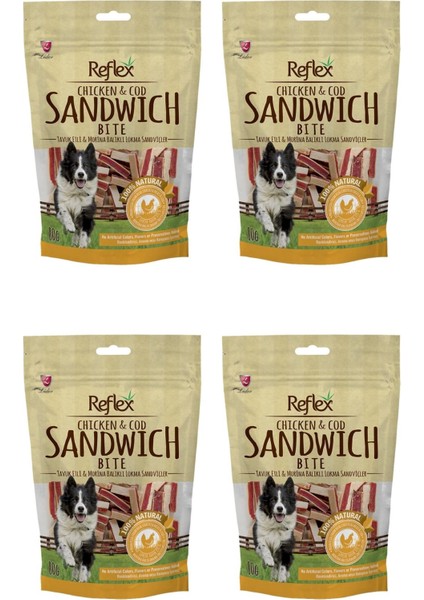 Chicken&cod Sandwich Bite Tavuklu ve Morina Balıklı Sandviç Köpek Ödül Maması 80G