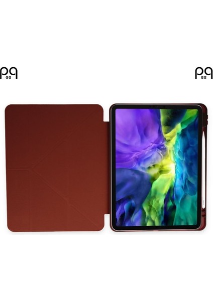 iPad Pro 11 Inç 2021 3. Nesil Stand Olabilen Kalemlik Bölmeli Otomatik Uyku Modlu Akıllı Kılıf