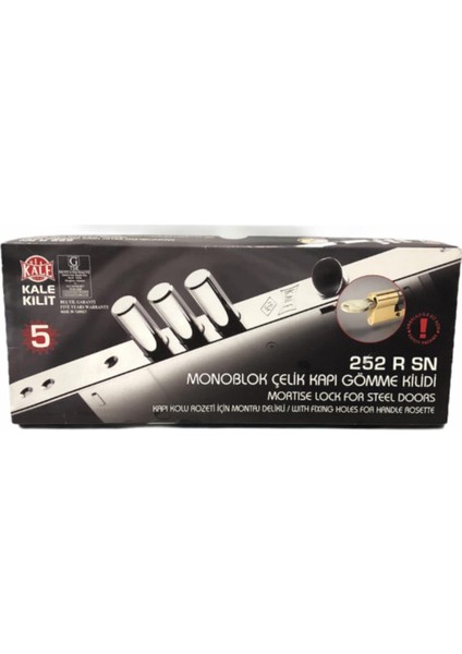 Monoblok Çelik Kapı Gömme Kilidi 252 R Sn Kale Monoblok