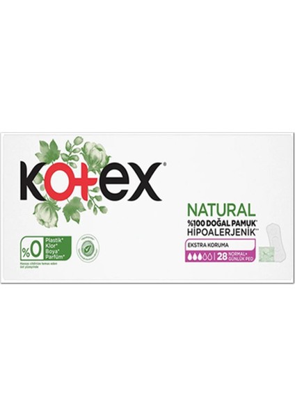 Natural Günlük Ped Normal 28 Adet x 12 Paket