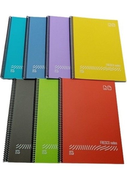 60 Yaprak A4 Fresco Spiralli Plastik Kapak Çizgili Defter 4930 modelleri
