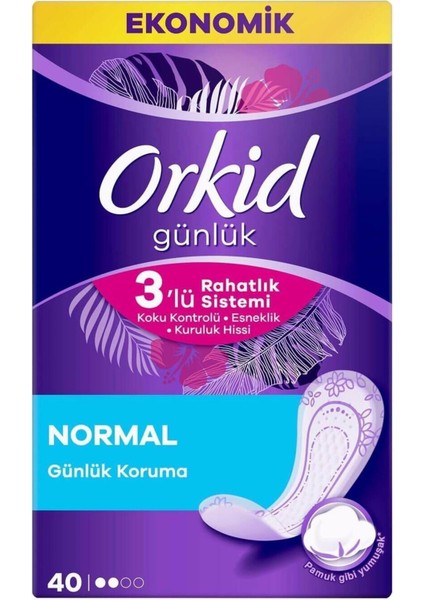 Günlük Ped Normal 40 Adet Koku Kontrolü ve Esneklik Özellikleriyle Rahatlık Sunar