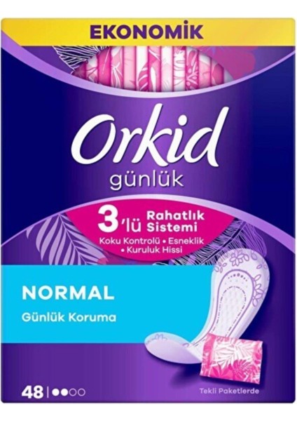 Günlük Ped Günlük Koruma Dev Ekonomi Paketi 48 Ped (Tekli Paketlerde)