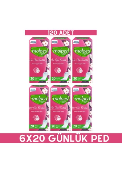 Her Gün Ferahlık 20’li Günlük Ped X6 Adet