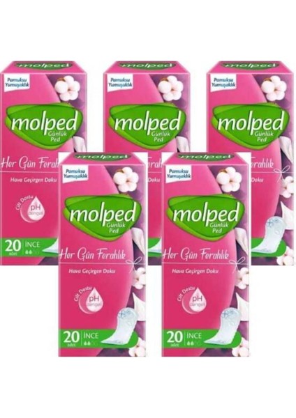 Günlük Ped 5'li 20+20+20+20+20 Günlük Ped 5'li