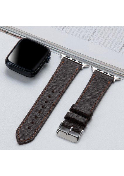 Watch 42MM 44MM 45MM 49MM 3 / 4 / 5 / 6 / se / 7 / 8 / 9 / Ultra / Ultra 2 Deri Kordon Kahverengi Deri Kayış fiyatları