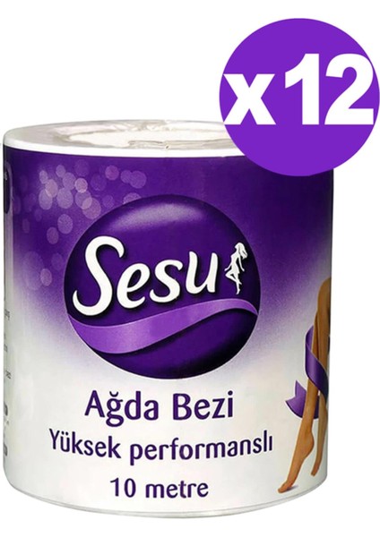 Yüksek Performanslı Ağda Bezi 10 METREX12 Adet Sesu