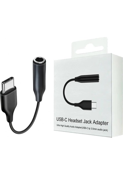S21 Fe Uyumlu Type-C Kulaklık Dönüştürücü 3.5 mm Jack Girişli Ses Adaptörü