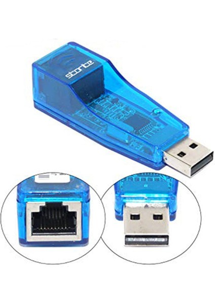 USB Ethernet Kartı Lan Ethernet Kart Çevirici Dönüştürücü