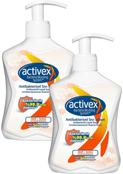 Antibakteriyel Sıvı Sabun Aktif 2X300ML