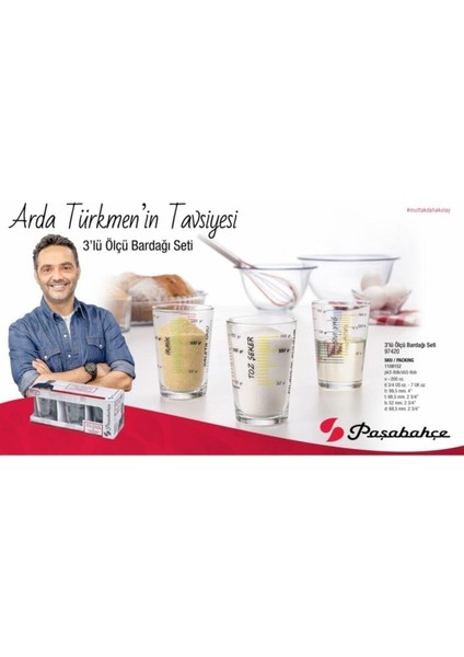 97420 Tumbler Arda Türkmen Ölçü Kabı Seti - 200 ml fiyatları