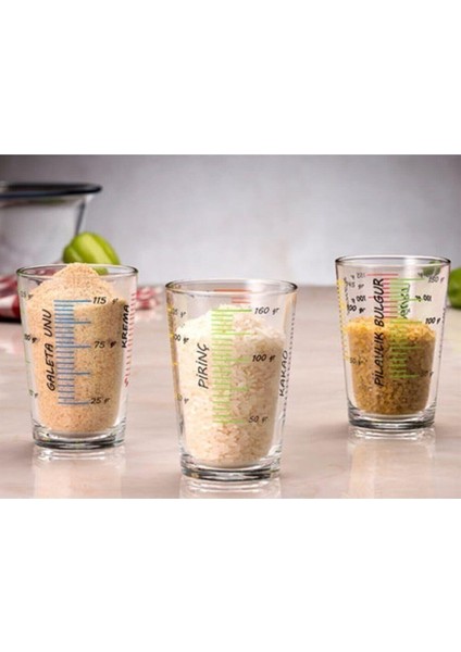 Arda Türkmen 3'lü Ölçü Kabı Ölçü Bardağı Seti modelleri