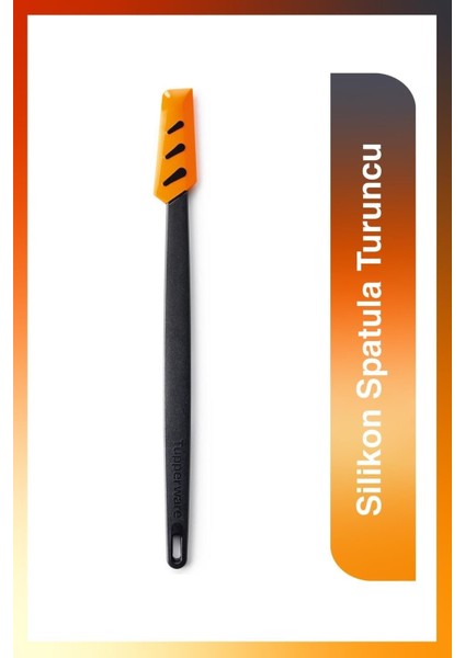 Silikon Spatula Ince Turuncu