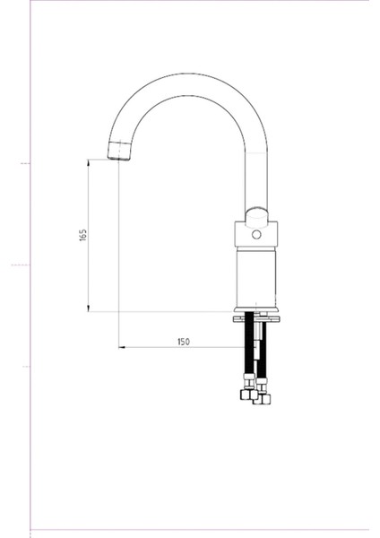 Tek Gövde Lavabo Bataryası Iris MTL130