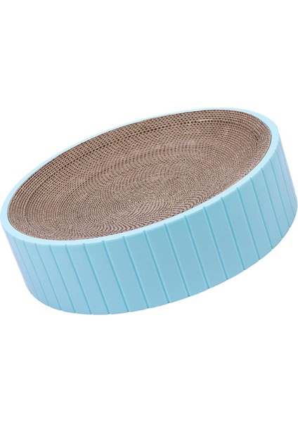 Kedi Scratcher Karton Kedicik Oval Oluklu Karton Salon Yatak Çizik Mavi (Yurt Dışından) indirimleri