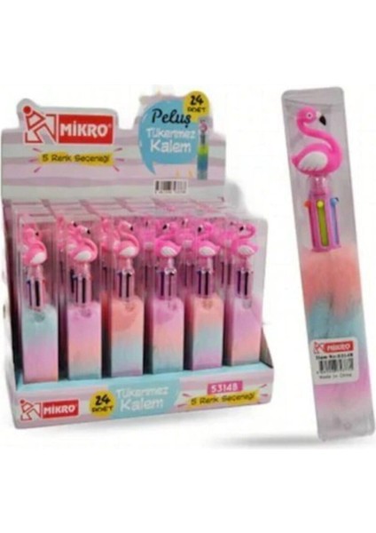 6 Renk Flamingo Peluş Tükenmez Kalem