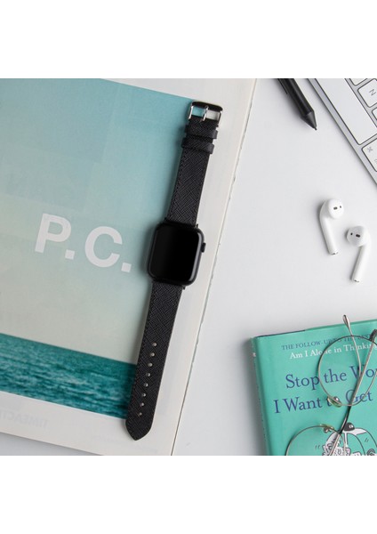 Apple Watch Uyumllu Kordon 42MM 44MM 45MM 49MM 3 / 4 / 5 / 6 / se / 7 / 8 / 9 / Ultra / Ultra 2 Deri Kordon