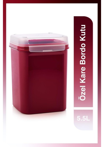 Özel Kare Bordo Kutu 5.5l