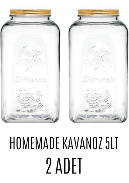 Homemade 5 Lt Turşu Erzak KAVANOZU-2ADET