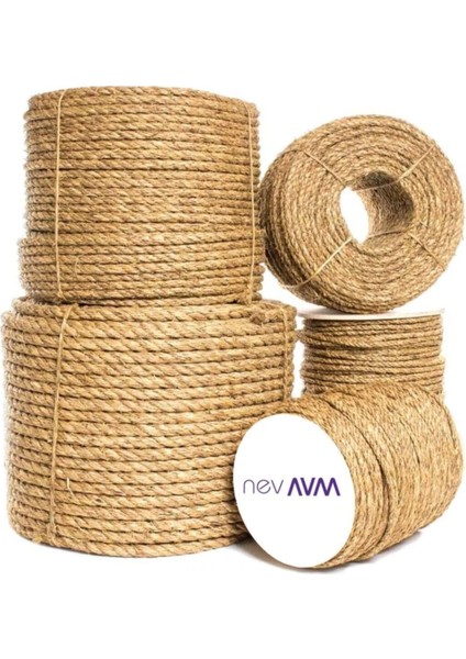 Nevavm Nev Hasır Ip 6mm 30 Metre (Jüt Halat Kendir Doğal Ip)