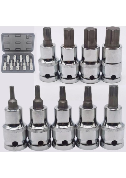Özgüntic. Torx Lokma Seti 9 Parça 1/2 Lokmalı Torx Set Pro Torks Lokma Seti 9 Parça