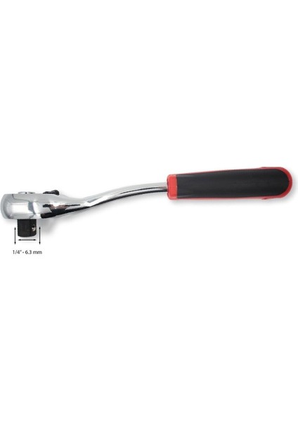 C01-14N 1/4'' Düğmeli Cırcır Kolu (Açılı Gövde)