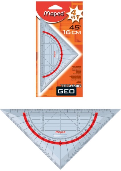 Geometric Gönye 16CM 45 Derece Hipotenüs 3154142777379