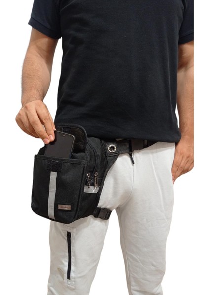 Siyah Motosiklet Motorcu Bacak Çantası fiyatları