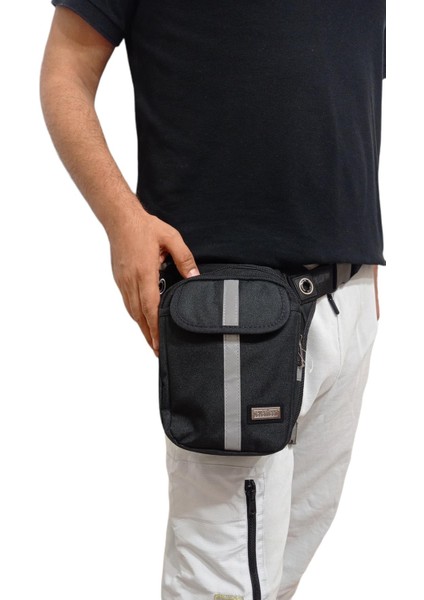 Siyah Motosiklet Motorcu Bacak Çantası modelleri