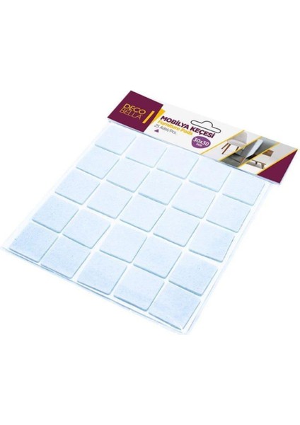 30X30 mm Kare Keçe Ses Yalıtımı Çizik Önleyici Masa Sandalye Koltuk Ayağı Keçesi