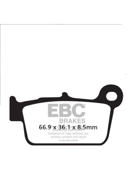 Ebc Sınter Offroad Fren Balatası FA367/2R Yamaha WR250 2003-2018 Arka 187