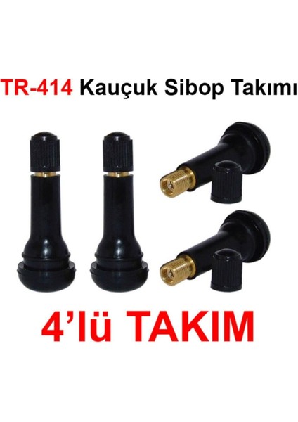 TR-414 Kauçuk Sibop Takımı (4 Adet Set)