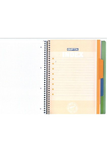 Several 4 1 Seperatörlü Ayraçlı A4 Spiralli Defter / Adet