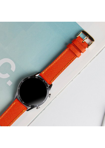 Huawei Watch Deri Kordon Watch GT5 / GT4 Gt 2 3 4 5 Pro 46mm Gt2 E Gt2e Gt2pro Gt3 Pro Gt3pro Se 2e Elite Huawei Watch 4 Pro Ultimate Deri Kordon Kayış 46 22mm Turuncu