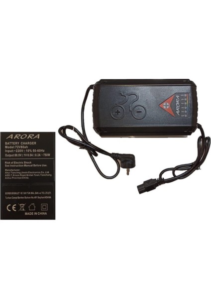 Kasalı Elektrikli Bisiklet 3 Teker Şarj Cihazı 60/80 Ah