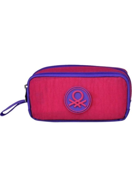 Çift Gözlü Kalem Çantası Pembe