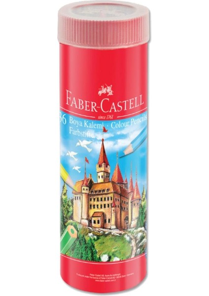 Faber Castell 36 Renk Metal Tüp Kuru Boya Kalemtraş