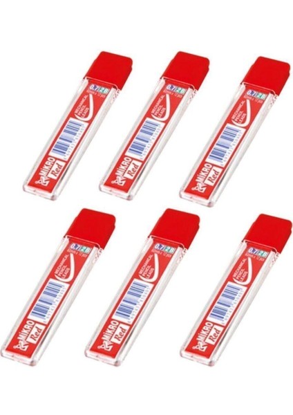 Leads 0.7 Versatil Kalem Ucu Kırmızı Min 60MM. 6'lı