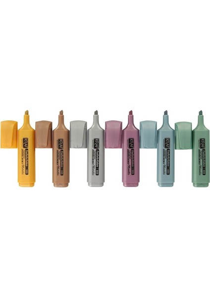 Fosforlu Kalem Seti 12 Renk 6 Metalik 6 Pastel Ergonomik Uç 2-4 mm indirimleri