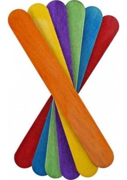 Ahşap Renkli Geniş Dondurma - Dil Çubuğu Abeslang 50 Adet 8681322304605