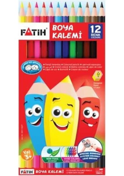 12 Renk Tam Boy Kuru Boya Kalemi (33112)