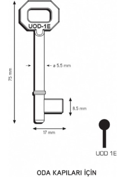 Maymuncuk Oda Kapısı Anahtarı Her Kilidi Açan Anahtarlar-2 Adet - 11MM-13 mm modelleri