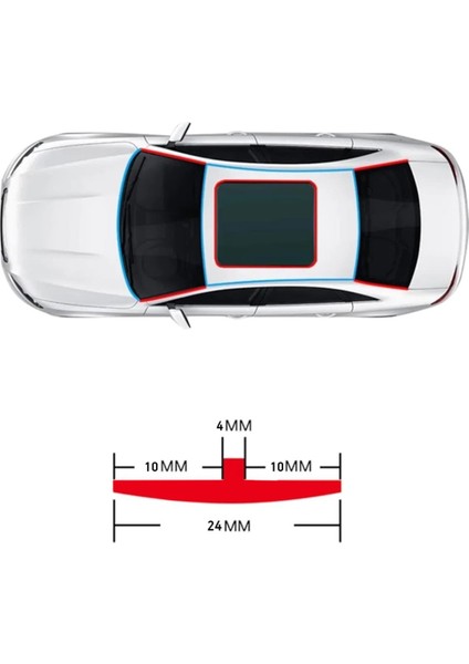 Üniversal Oto Kenar Fitilleri,ön Cam,arka Cam ve Sunroof Fitili 5 Metre Uzunluk Tavan Cita Fitili Oluk