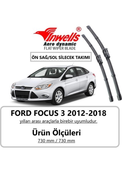 Ford Focus 3 Inwells Ön Muz Silecek Takımı (2011 - 2018) INW-018