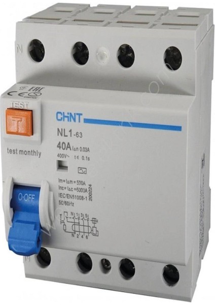 Chint Electric Chint 4*40A 30MA Kaçak Akım Koruma Anahtarı