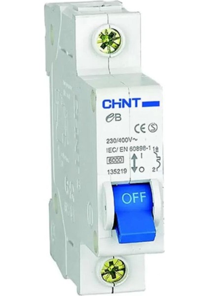 Chint Electric Chint Monofaze 1X2A C Tipi Otomatik Sigorta 4,5ka Hermetik Şohpen Için Uygundur 186412