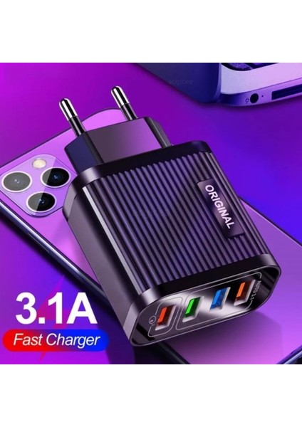 Z6 Çoklu Şarj Adaptörü + J17 Type-C Cobra Style 5A/100W Şarj Kablosu -2mt fiyatları
