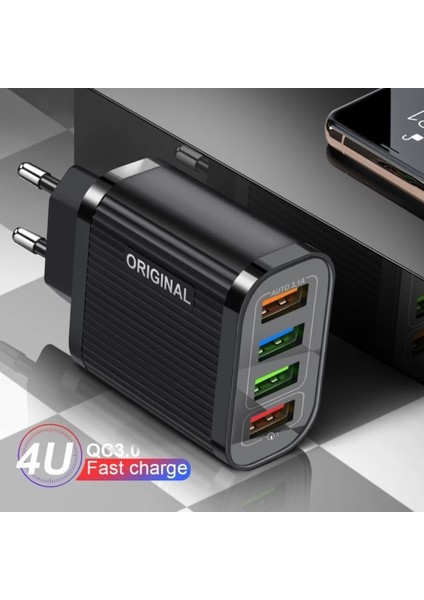 Z6 Çoklu Şarj Adaptörü + J17 Type-C Cobra Style 5A/100W Şarj Kablosu -2mt modelleri