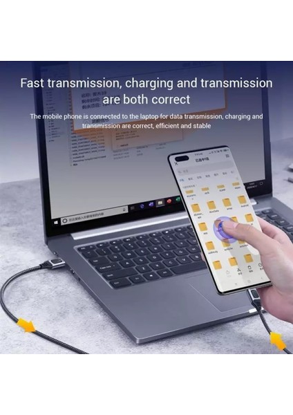 C7 (Type-C)+Micro Usb Girişli Şarj Adaptörü-36W + C7 Type-C To Type-C 5A/100W Şarj Kablosu -2mt