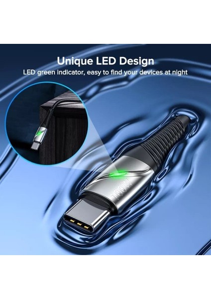 C7 (Type-C)+Micro Usb Girişli Şarj Adaptörü-36W + C5 Type-C To Type-C 5A/100W Şarj Kablosu -2mt